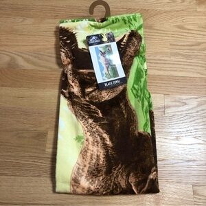 Jurassic Park Dinosaur Beach Towel NEW Green Kids T-Rex